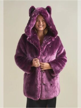 IN SEARCH OF LAVENDER WOLF SPIRITHOODS FUR COAT IN MEDIUM OR LARGE